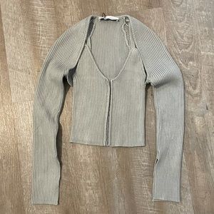 Knit Corset and Sweater Combo